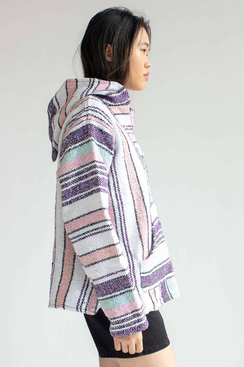 Lightweight Pastel Pink Baja Hoodie