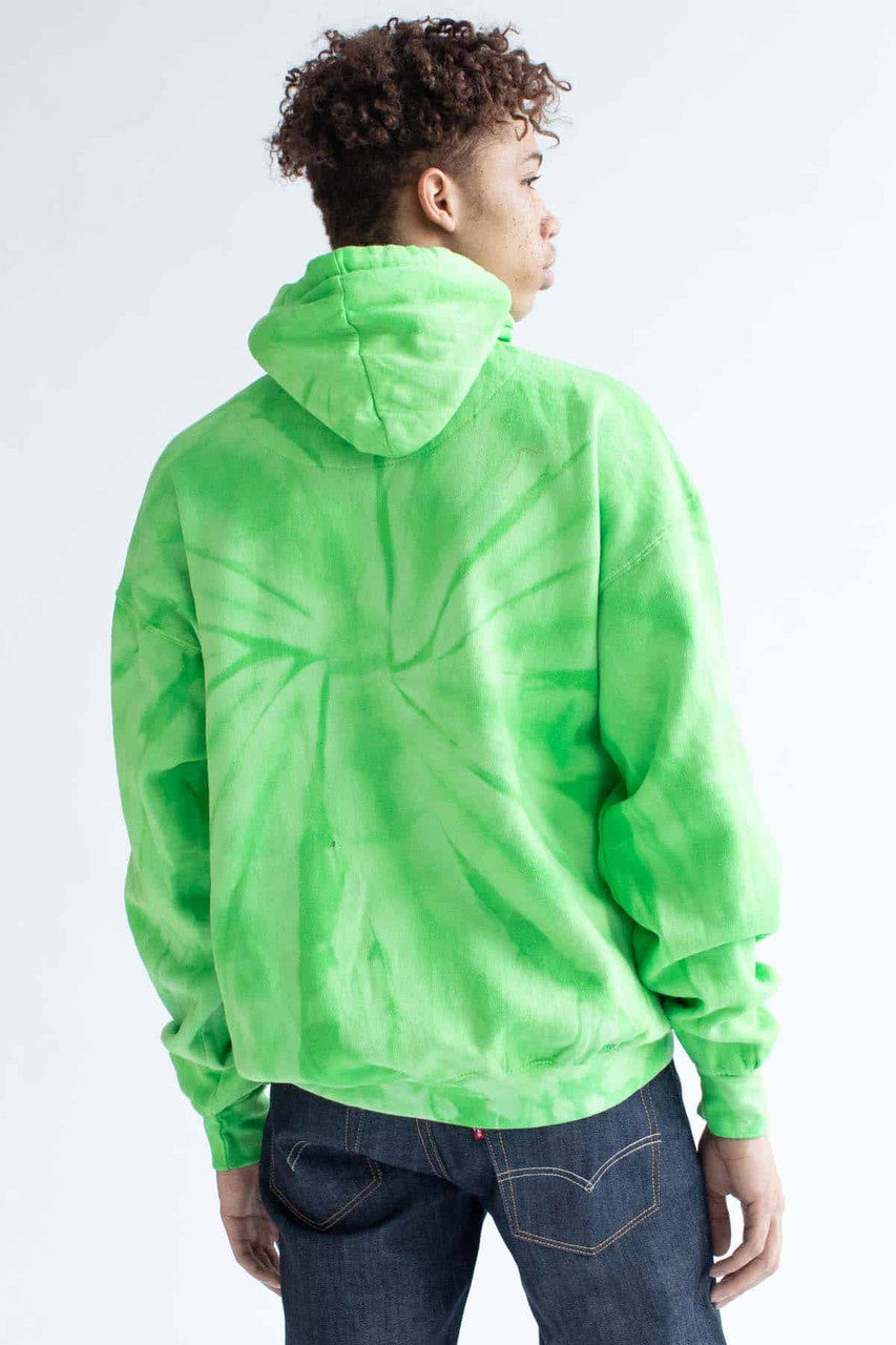 Lime Green Tie Dye Hoodie