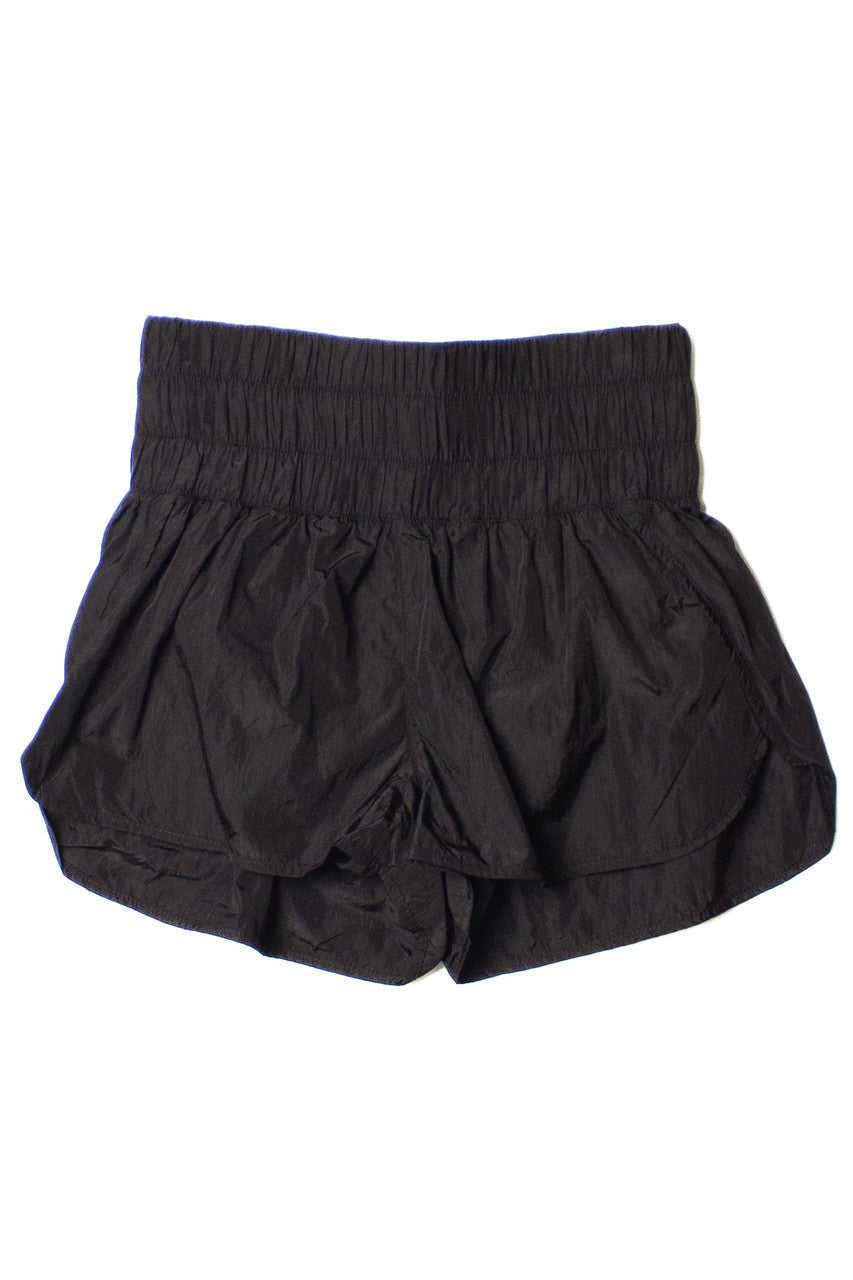 Black Lined Athletic Shorts