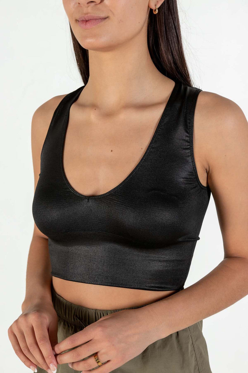 Liquid Seamless Deep V Neck Top