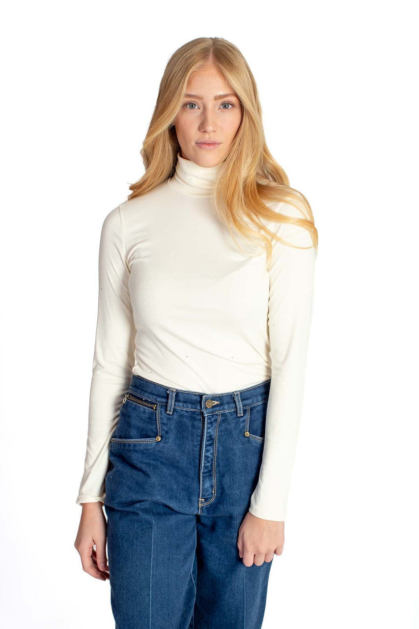Long Sleeve Cream Turtleneck