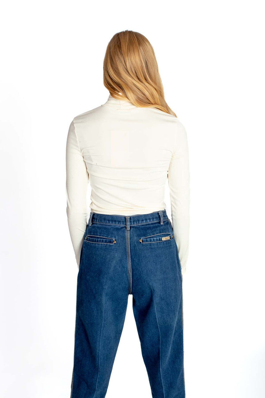 Long Sleeve Cream Turtleneck
