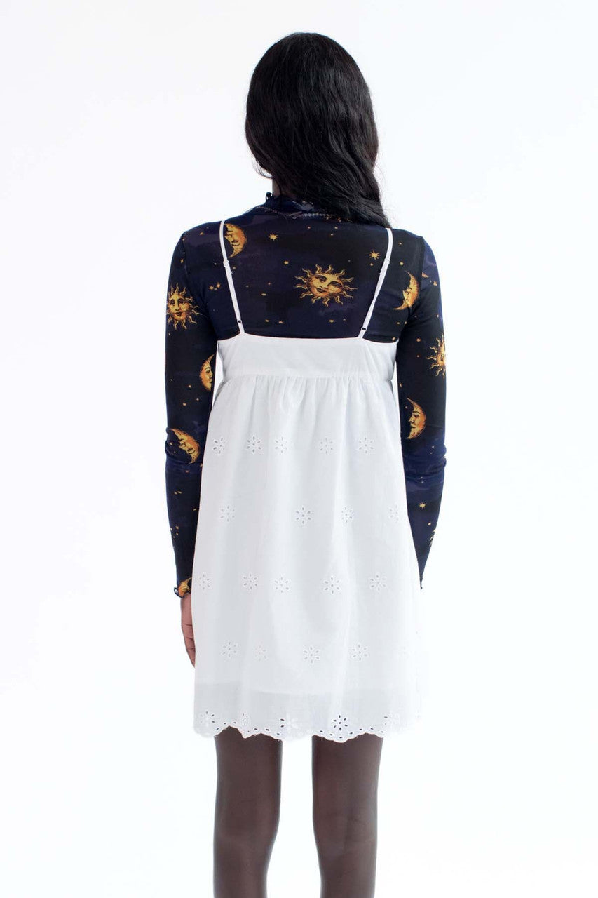 Long Sleeve Mesh Celestial Crop Top