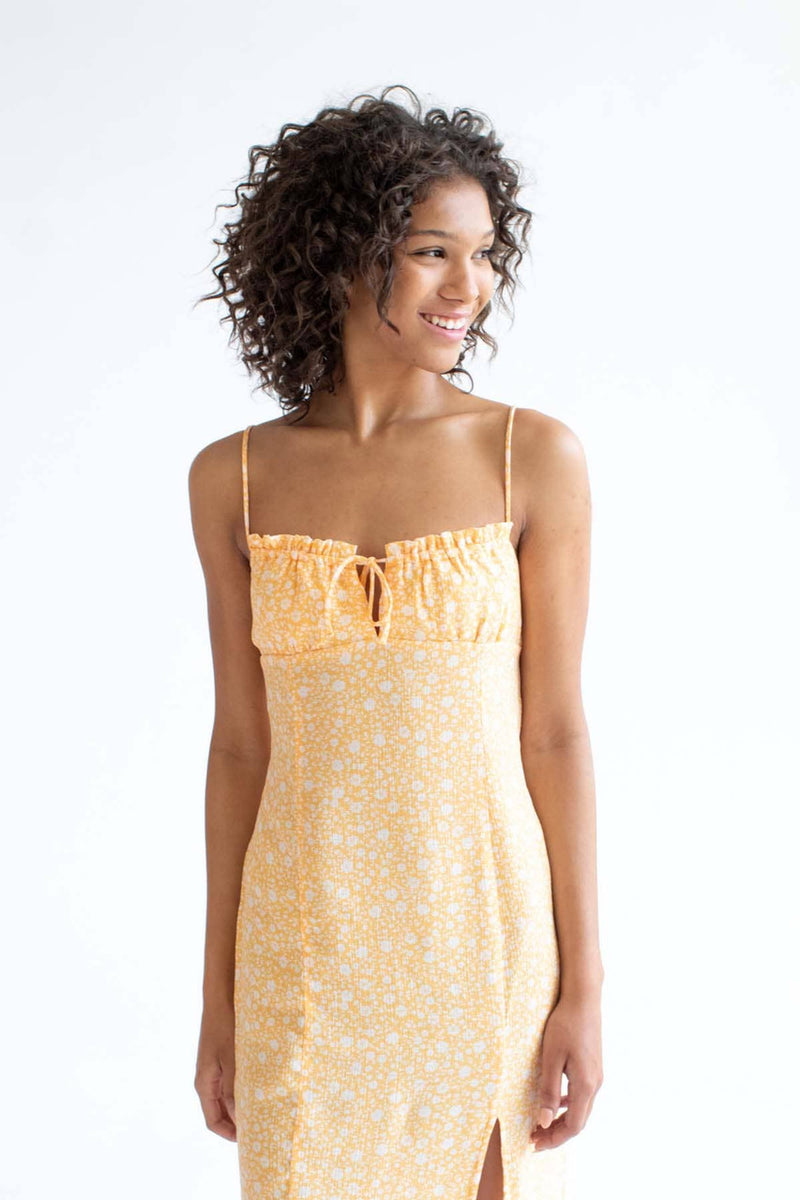 Mango Ditsy Floral Milkmaid Midi Dress - L Mango Ditsy Floral Milkmaid Midi Dress - L