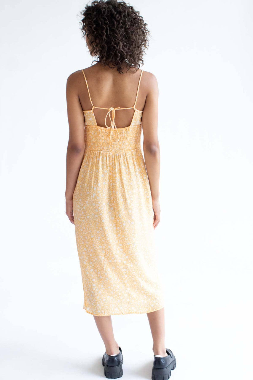 Mango Ditsy Floral Milkmaid Midi Dress