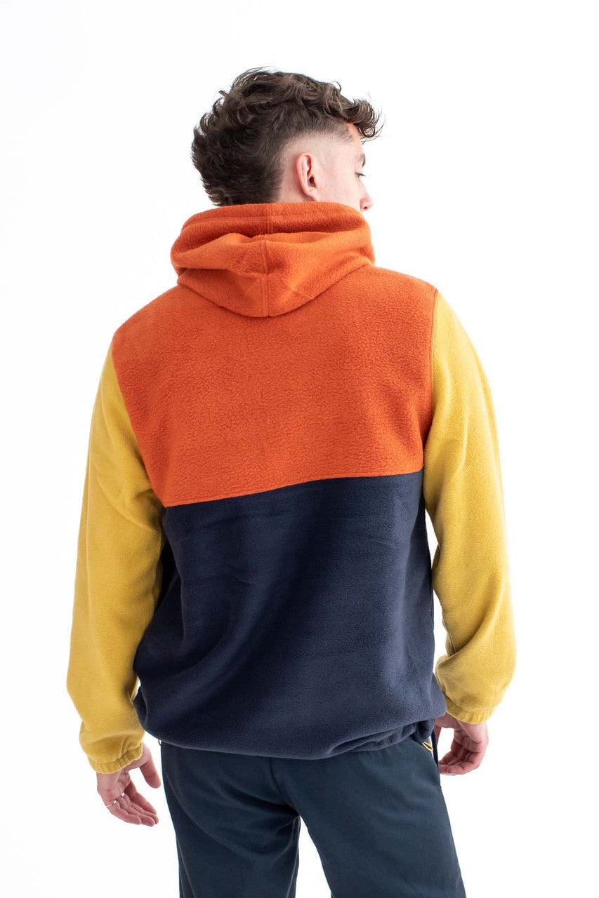 Maple Color Block Polar Fleece Hoodie