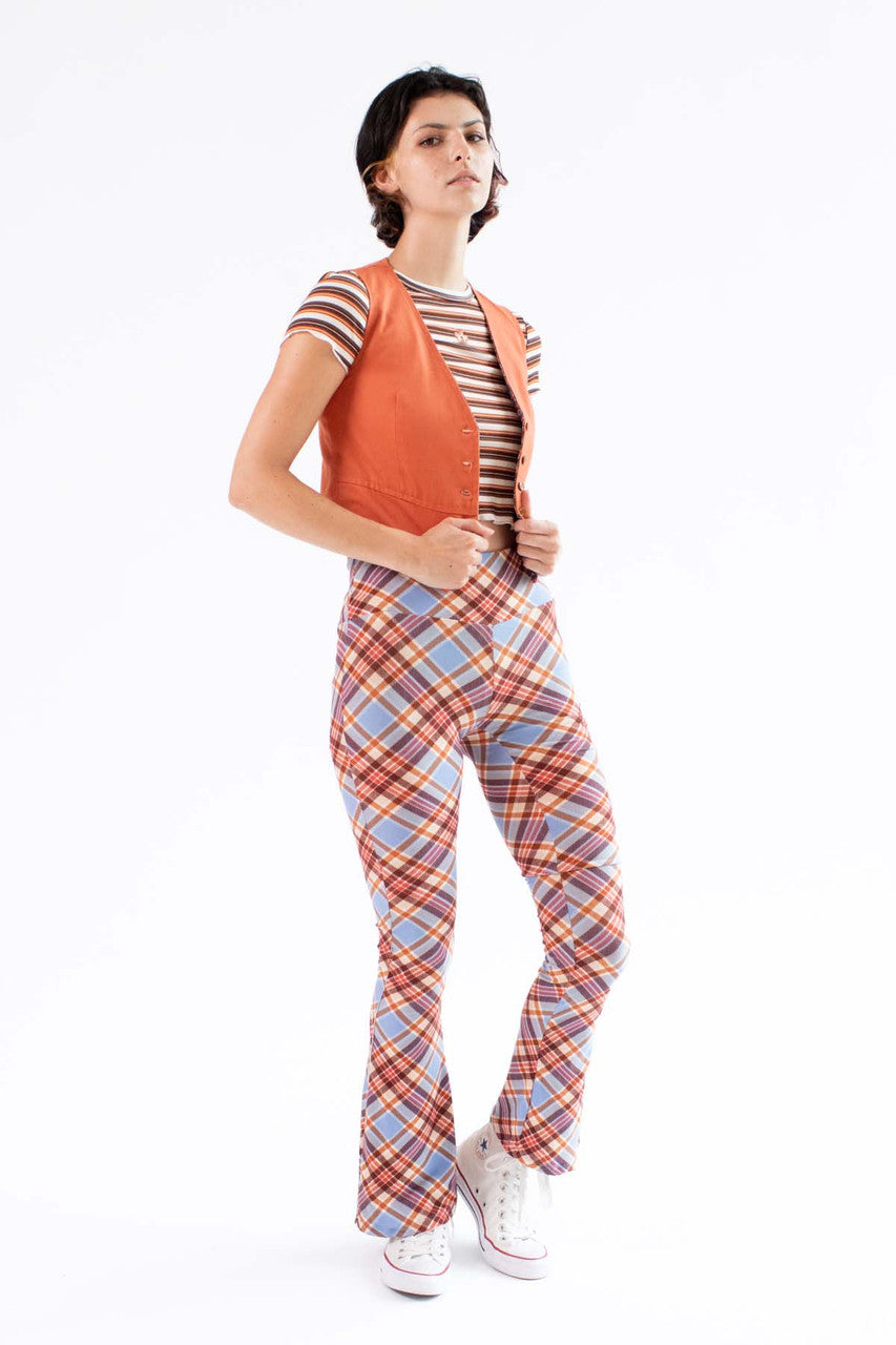 Maple Plaid Bell Bottoms