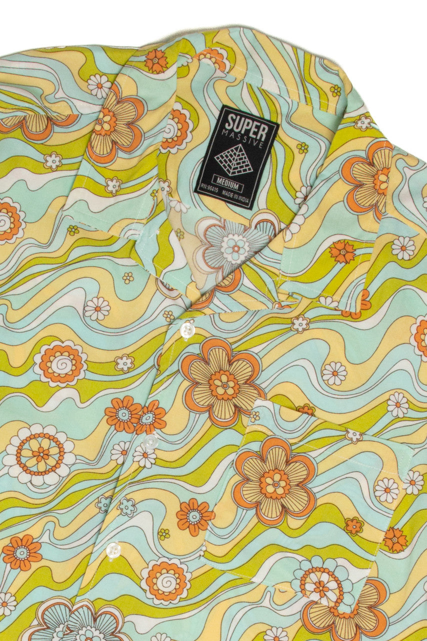 Marble Floral Button Up Shirt