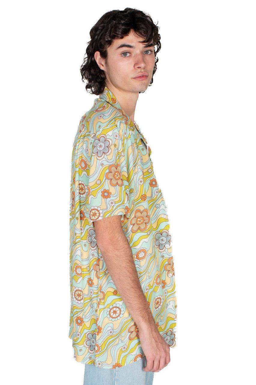 Marble Floral Button Up Shirt