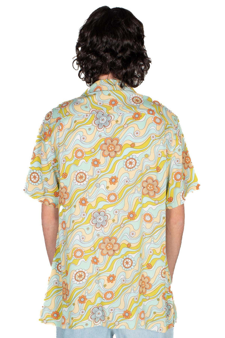 Marble Floral Button Up Shirt