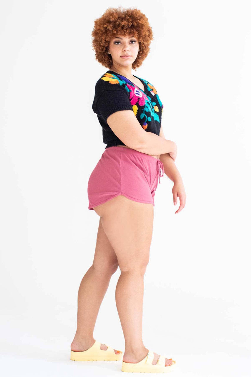 Mauve Thermal Dolphin Shorts (Extended Sizes)
