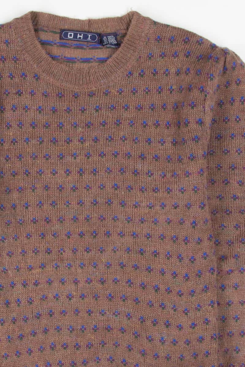 Vintage Puff Sleeve 80s Sweater 3323