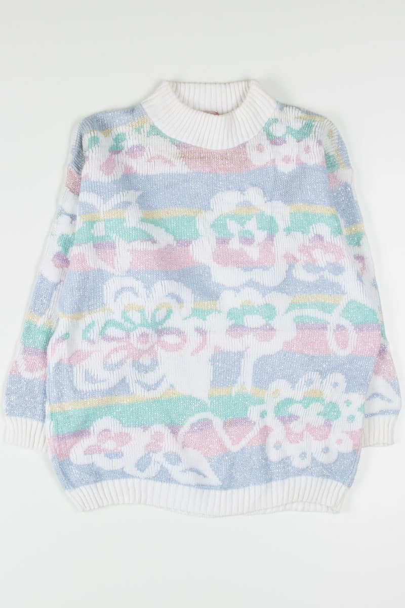 Pastel Floral 80s Sweater 2626