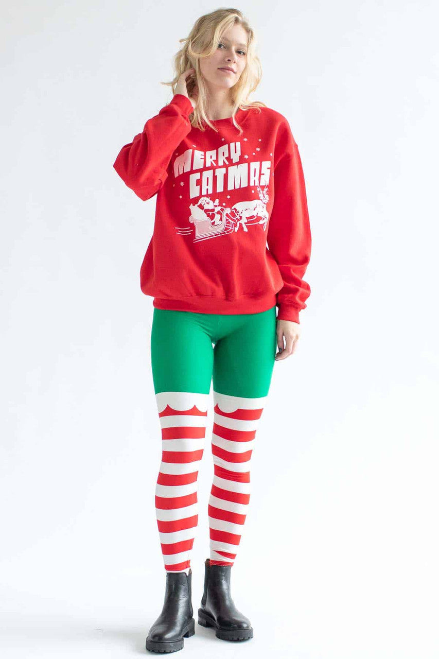 Merry Catmas Ugly Christmas Sweatshirt