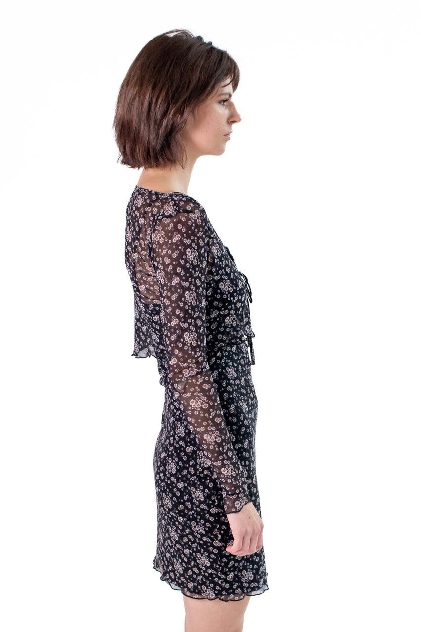Mesh Daisy Dress With Cardigan