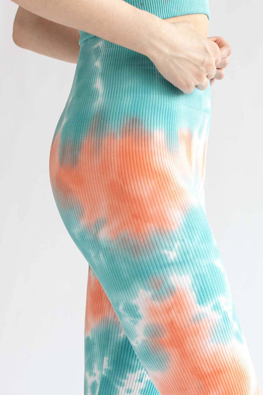 Miami Tie Dye Ribbed Seamless Bike Shorts