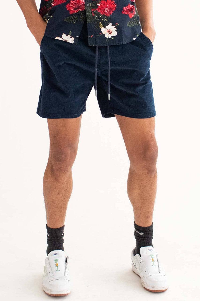 Midnight Navy Corduroy Shorts