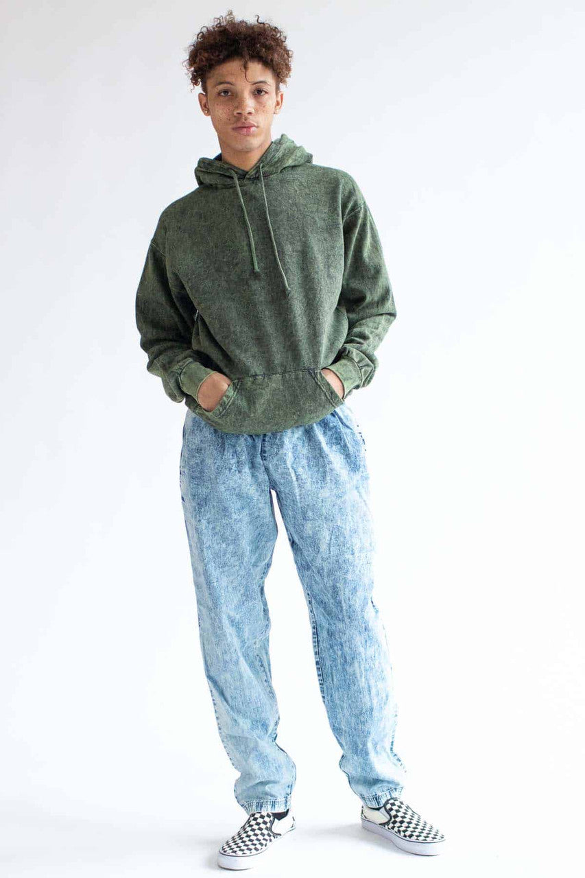 Mineral Dark Green Tie Dye Hoodie