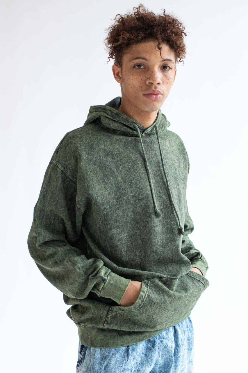 Mineral Dark Green Tie Dye Hoodie