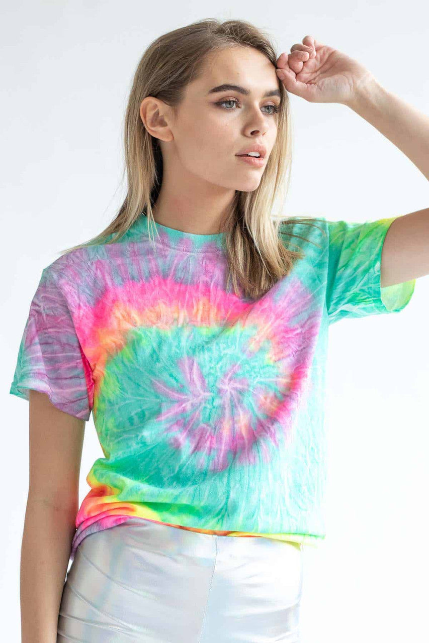 Minty Rainbow Tie Dye Shirt