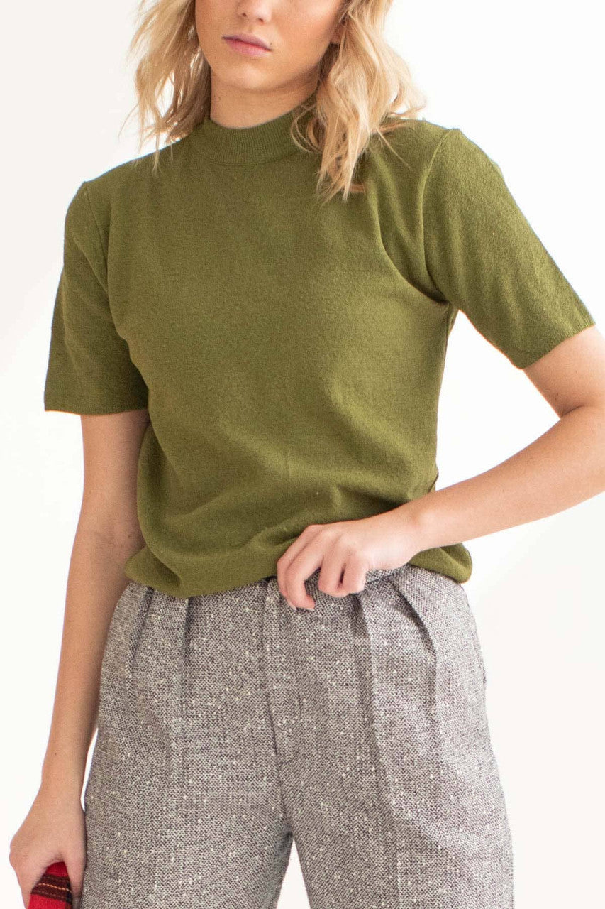 Mossy Mock Neck Top