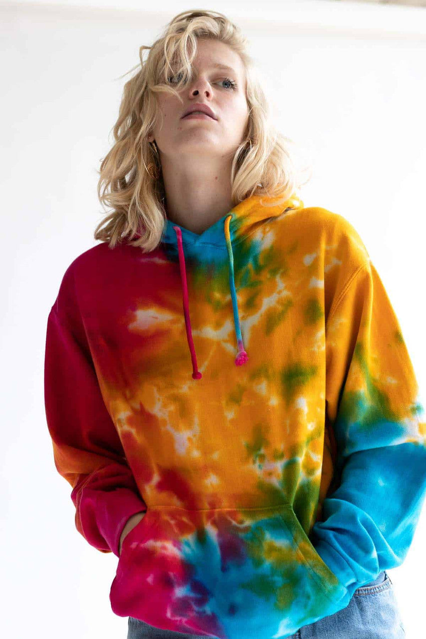 Multi Rainbow Tie Dye Hoodie