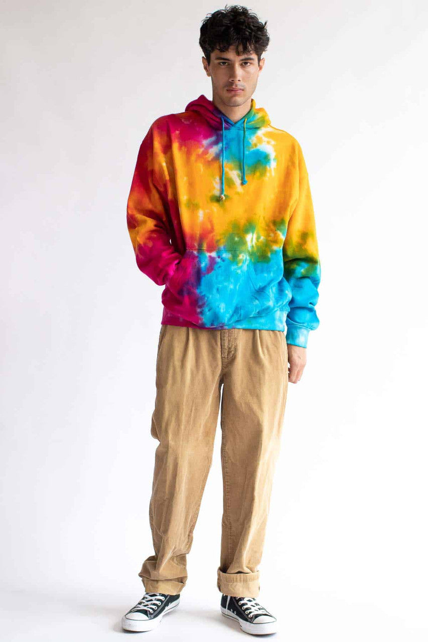 Multi Rainbow Tie Dye Hoodie