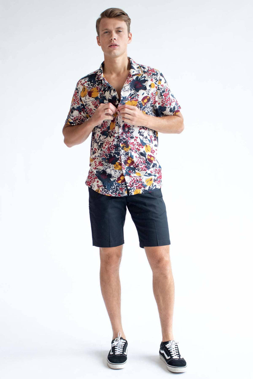Multicolor Floral Camp Button Up Shirt