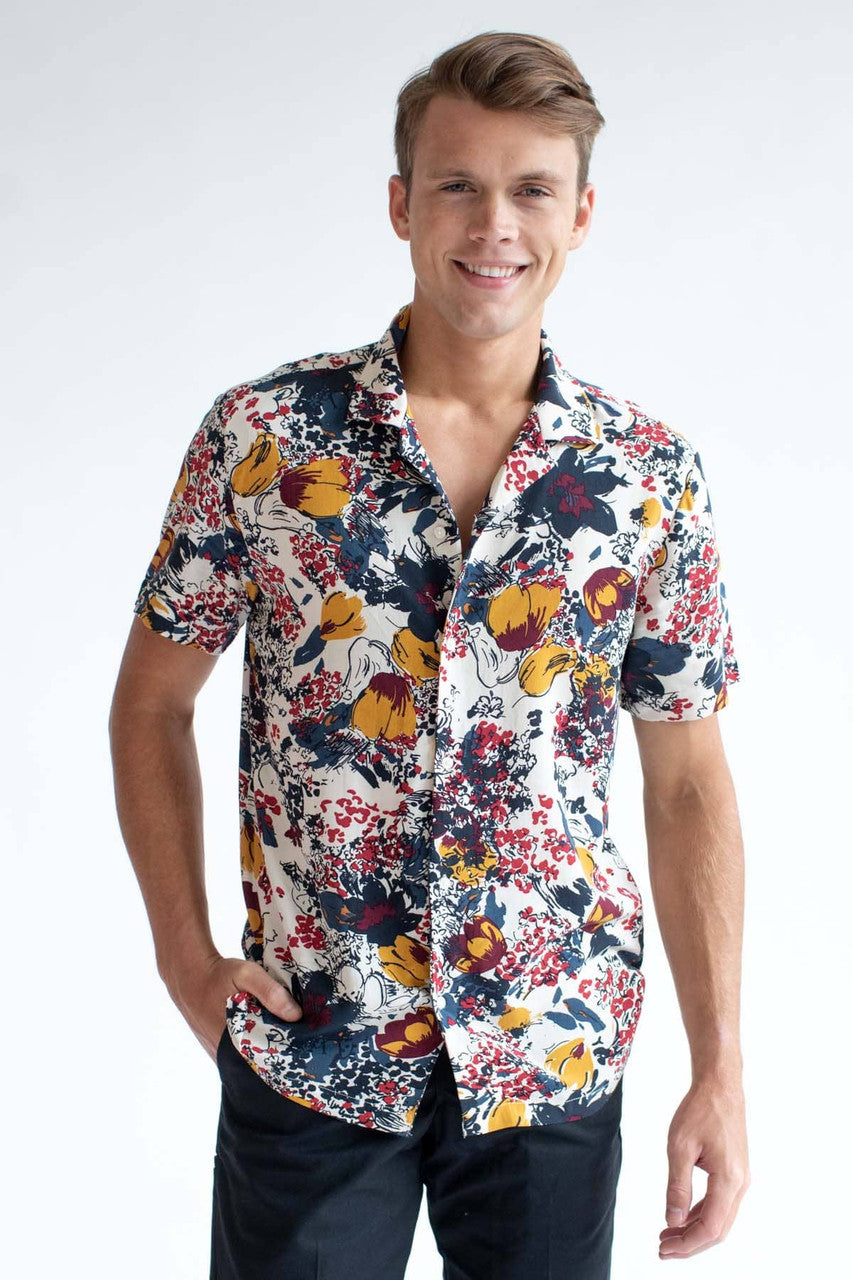 Multicolor Floral Camp Button Up Shirt