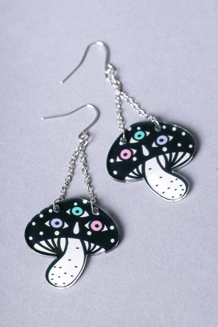 Trippy Shrooms Dangle Earrings