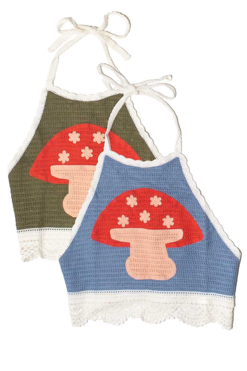 Crochet Mushroom Halter Top