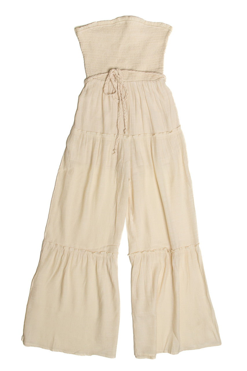 Sand Gauze Wide Leg Jumpsuit