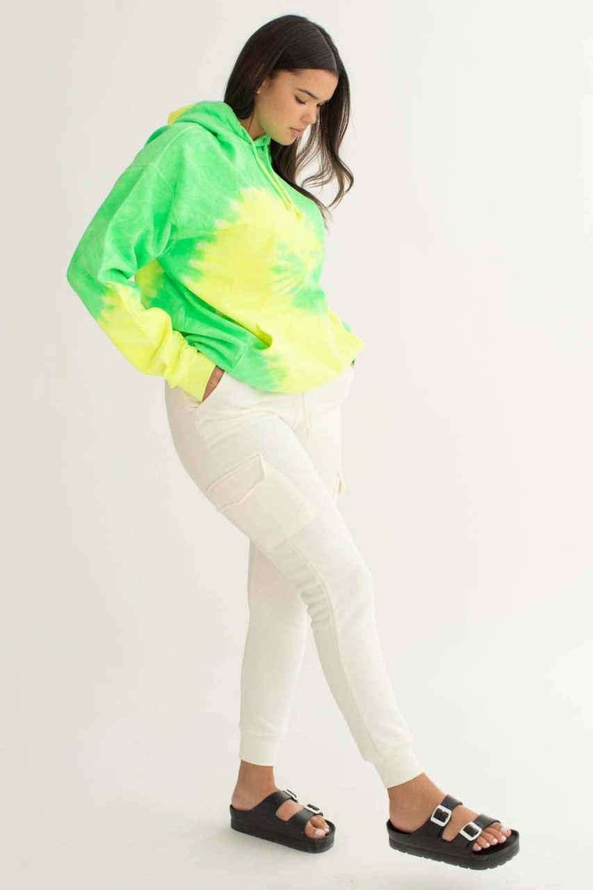 Neon Swirl Tie Dye Hoodie