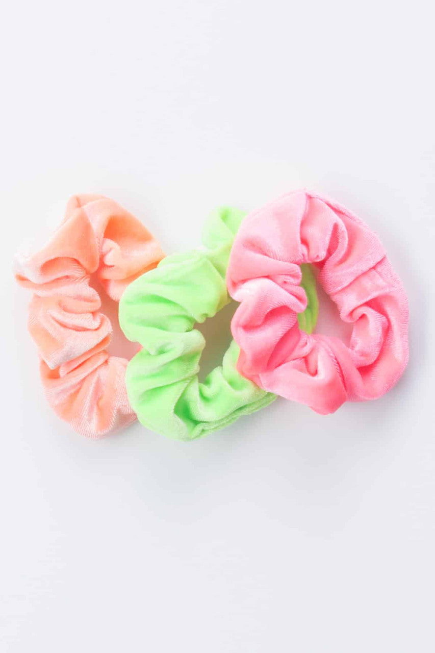 Neon Velvet Scrunchies Bundle