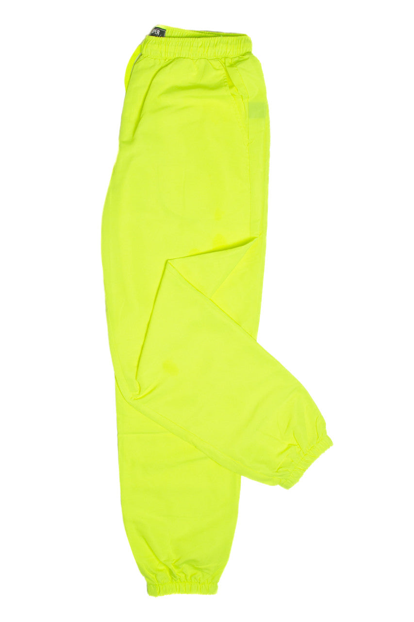 Neon Yellow Nylon Joggers