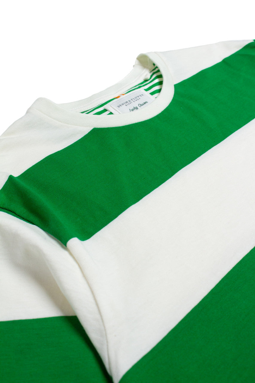 Bold Green & White Stripe T-Shirt