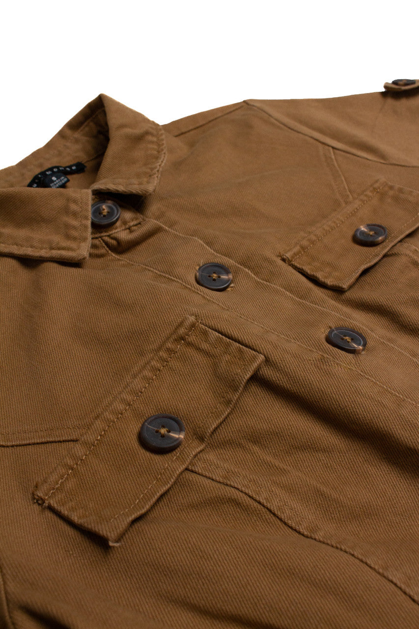 Camel Twill Jumpsuit