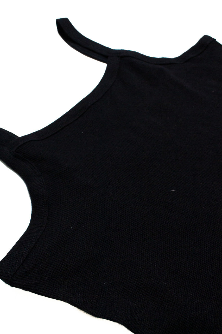 Extended Sizes Black Ribbed Tank