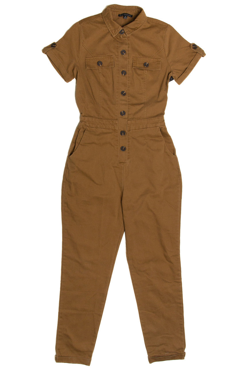 Camel Twill Jumpsuit