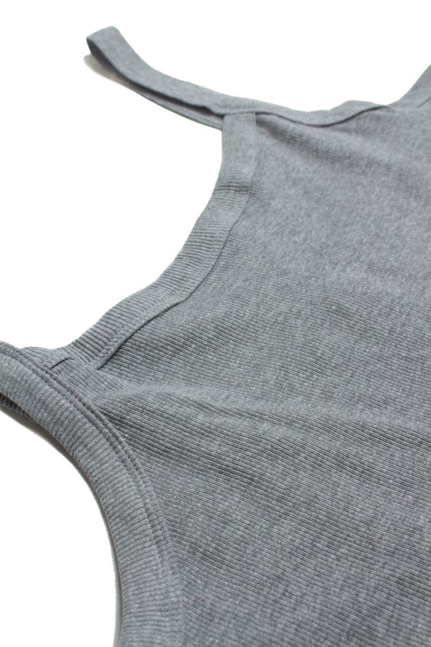 Extended Sizes Grey Ribbed Tank