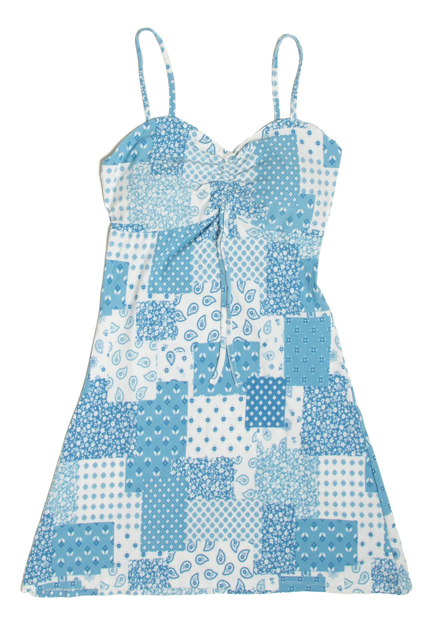 Patchwork Tie Front Dress