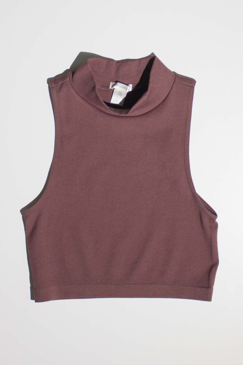 Coconut Tree Seamless Mock Neck Crop Top