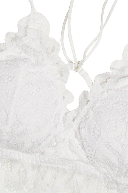 White Lace V Bralette