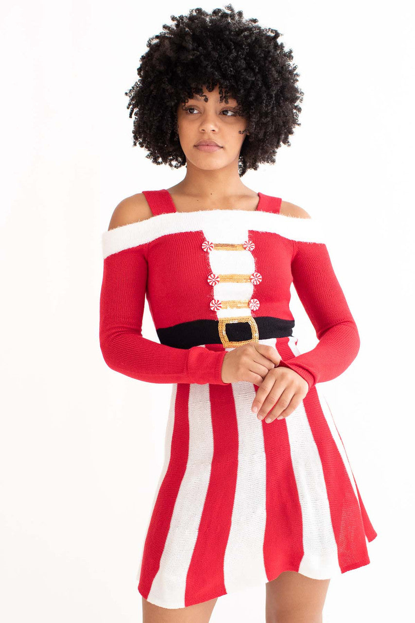 Off The Shoulder Peppermint Dress