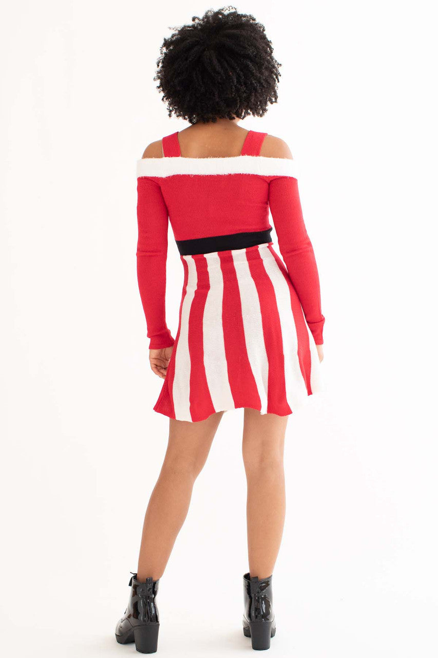 Off The Shoulder Peppermint Dress