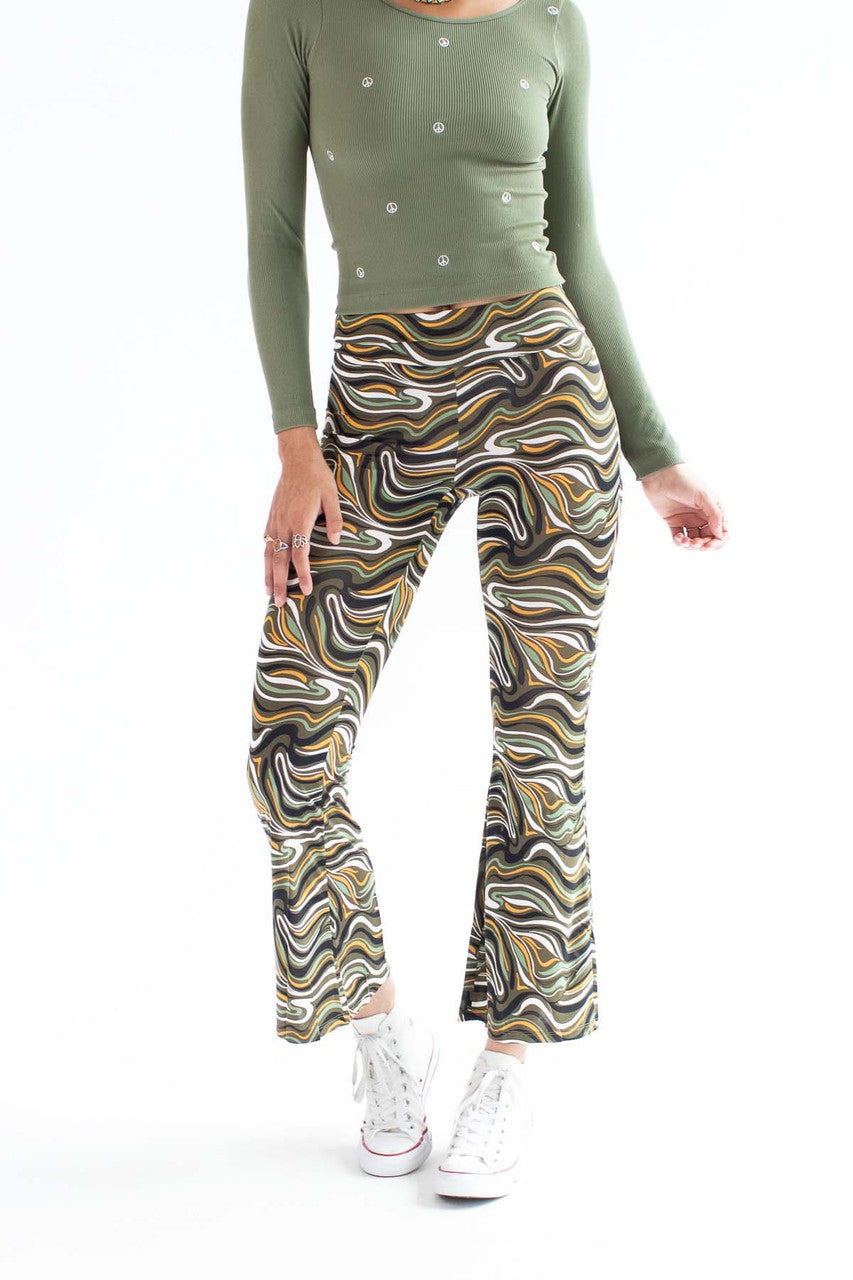 Olive Night Marble Flares