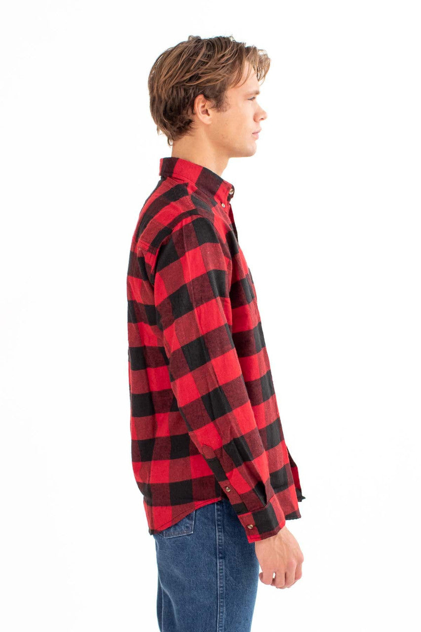 1 Pocket Buffalo Flannel Button Up Shirt