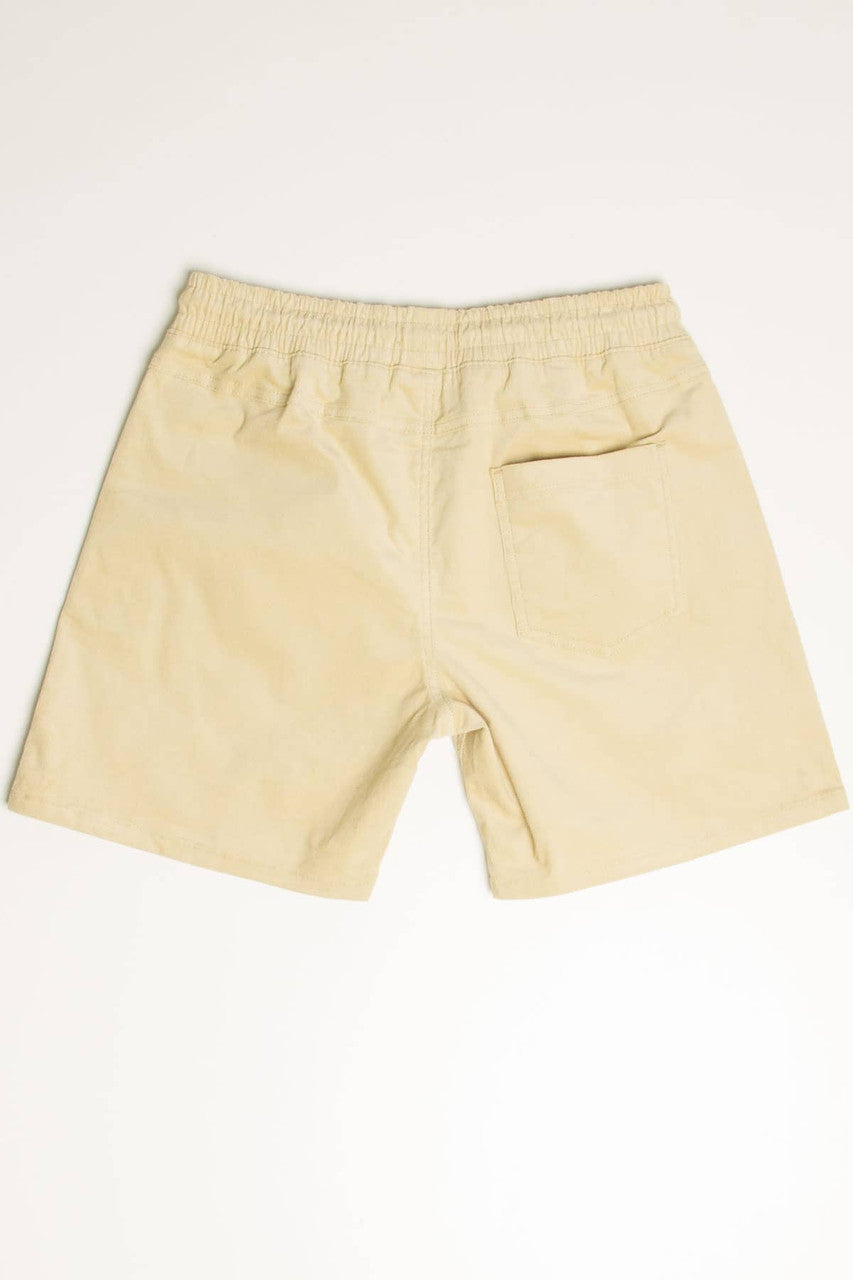 Pale Khaki Corduroy Shorts