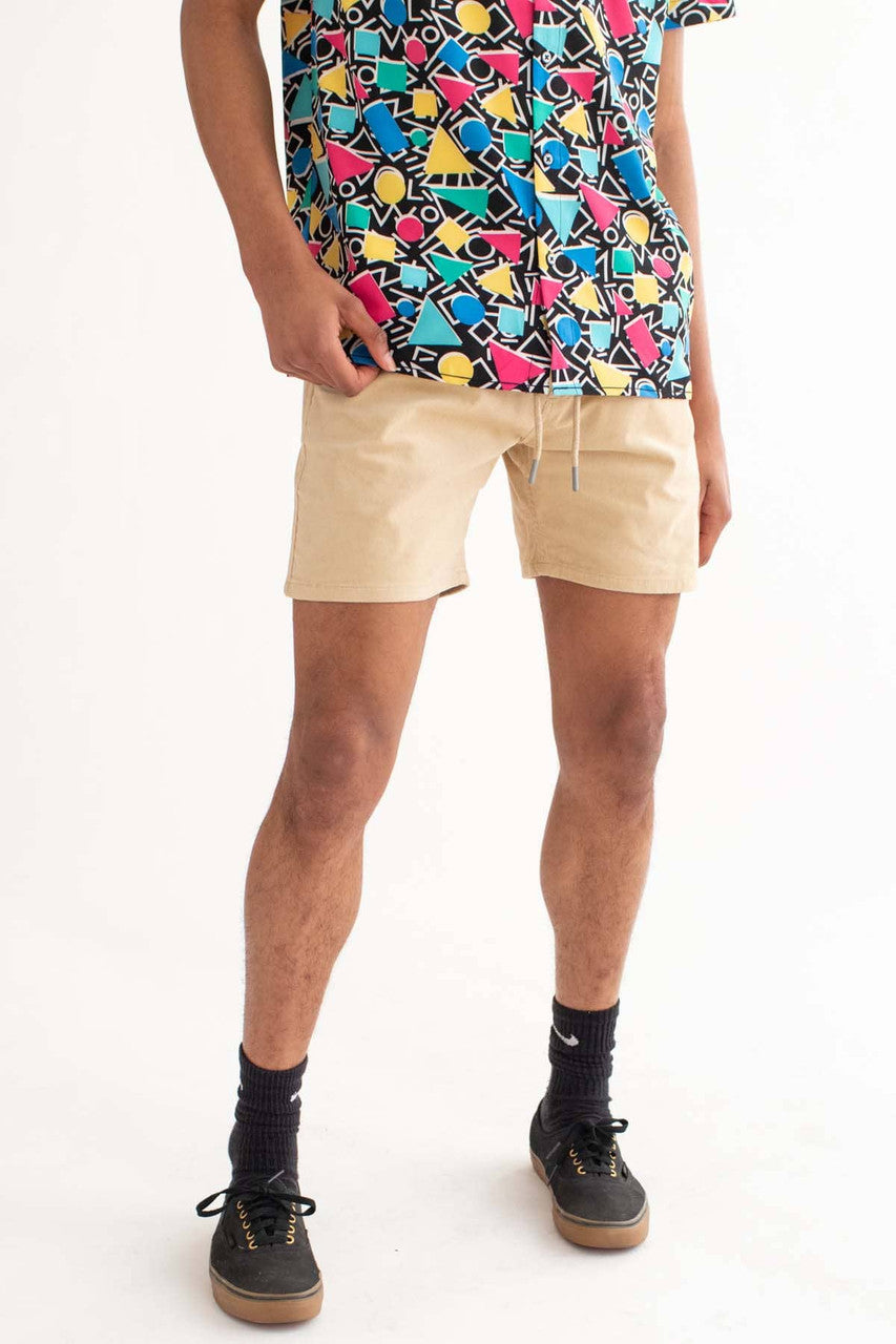 Pale Khaki Corduroy Shorts