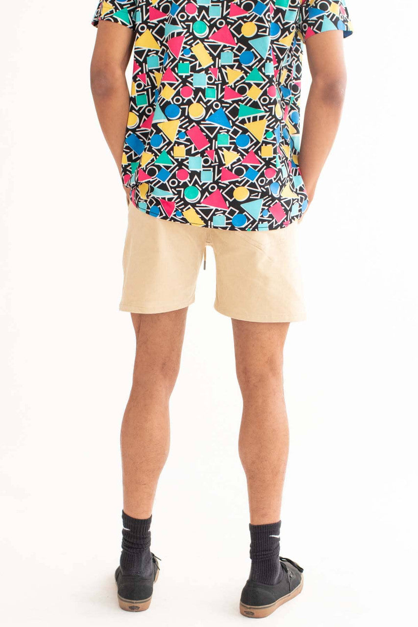 Pale Khaki Corduroy Shorts